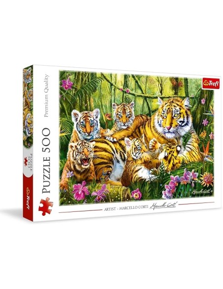 PUZZLE 500 LA FAMILLE DU TIGRE