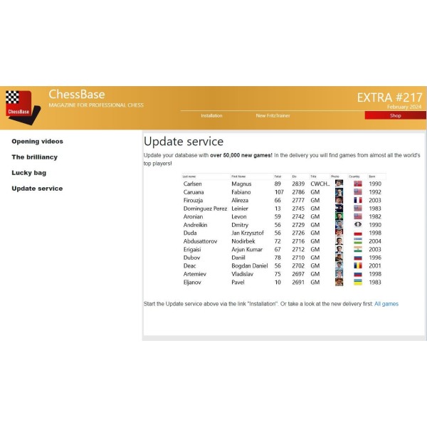 ChessBase Magazine Extra 217