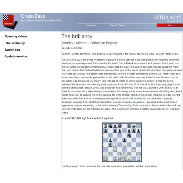ChessBase Magazine Extra 215