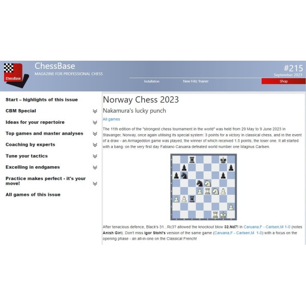 ChessBase Magazine 215