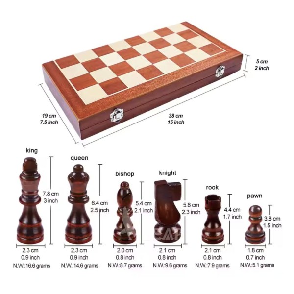 Sapele – jeu d'échecs de voyage pliable en bois d'acajou magnétique