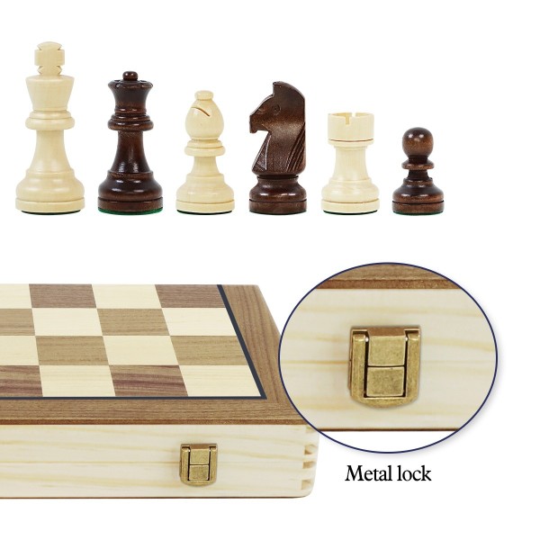 Echiquier Pliable  en bois de noyer