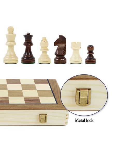 Echiquier Pliable  en bois de noyer Echiquier Pliable  en bois de noyer